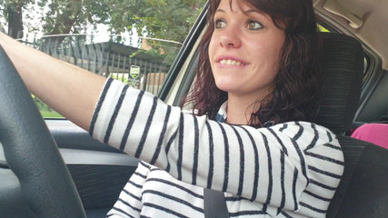 Taking a Car Drive While Playing with My Small Pussy