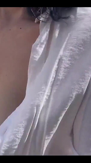 I Go Little Far From My Car with Smoking Cigarette and Bouncing Boobs in Male Shirt to Get Private Place for Masturbate and Fast