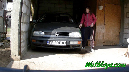 Maya takes revenge on her boyfriend and pees on his car