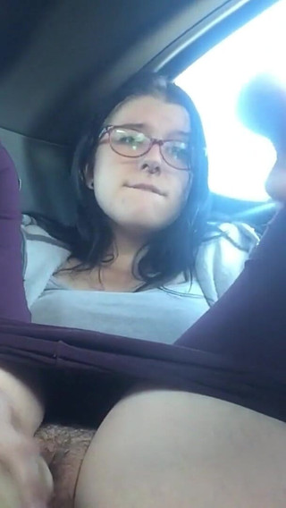 Fucking My Hairy Pussy in the Car