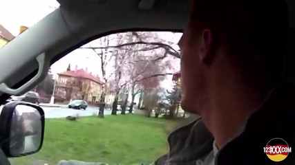 Fantastic Blonde Goes Down Deep When Sucking a Big Cock in the Car