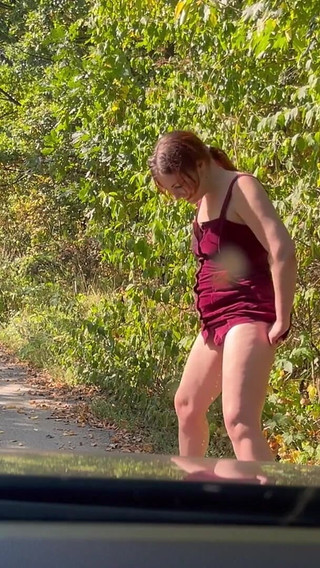 Pissed on the Road Side and Caught by Next Car