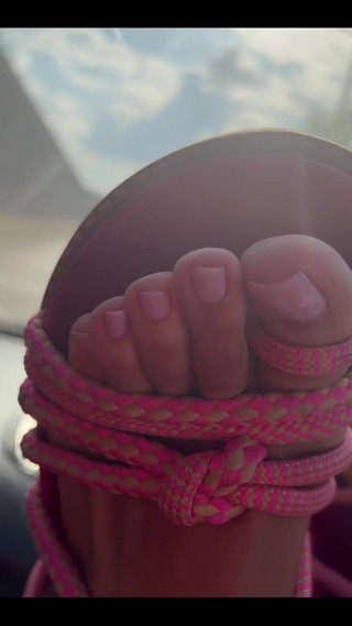 This new lilac pedicure is great with my pink sandals, don't you think?