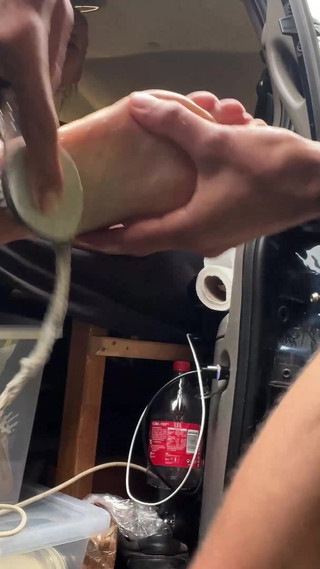 Washing Her Lovely Fee