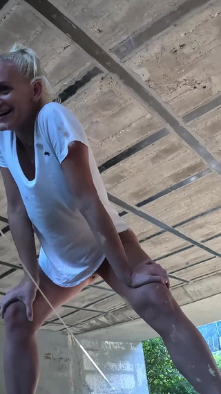 Nina Washing My Windshield with Pee