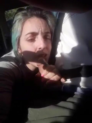 Amateur Hot Wife. Humiliates Her Cuckold While Sucking Another Cock in the Car