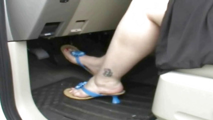 Revving in the car in high heels