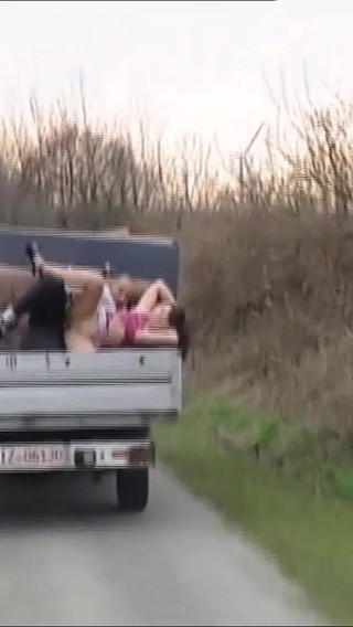 Horny MILF Had Sex on Top of the Truck While It Was Running