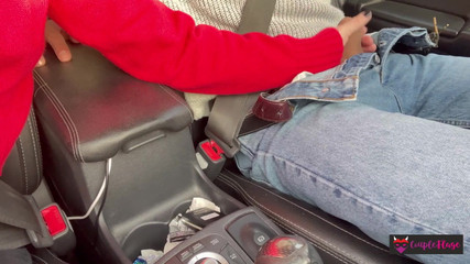 On the Highway I Make the Uber Driver Cum