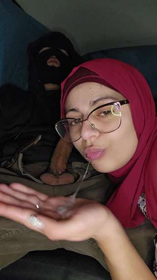 11. Deepthroat in the Car Submissive Arab Wife Mia Niqab