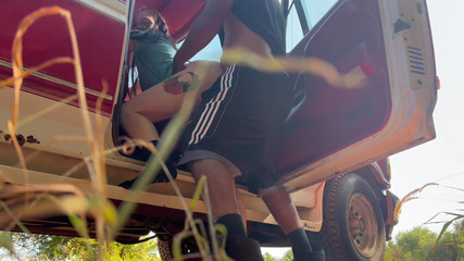 Stop Back Roading and Fuck Me - Outdoor Sex Almost Caught